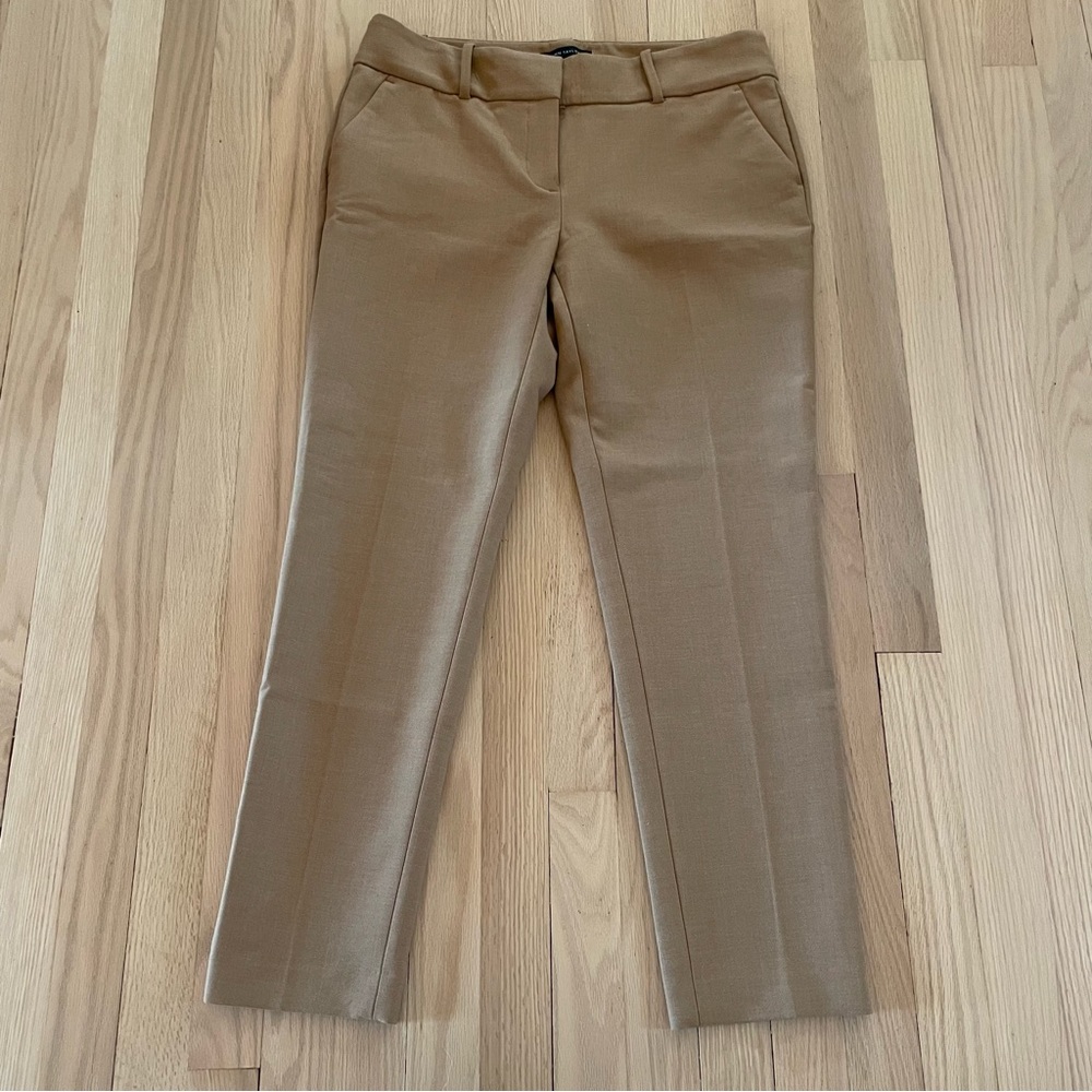 Ann Taylor Camel Double Cloth Ankle Pants 8